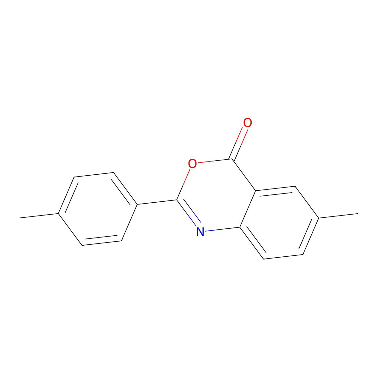 6-methyl-2-(4-methylphenyl)-4H-3,1-benzoxazin-4-one molecular structure, CAS 40728-70-9