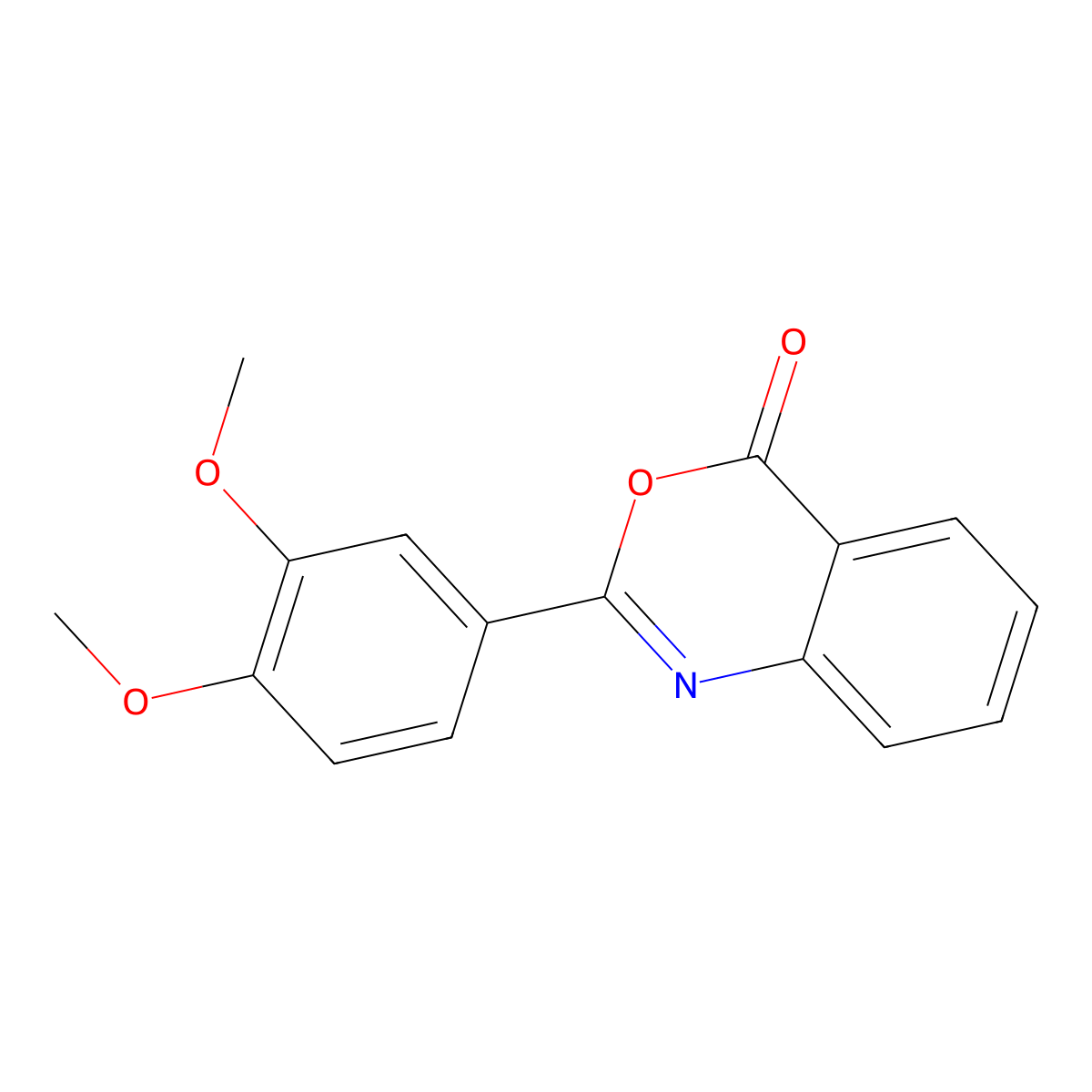 2-(3,4-dimethoxyphenyl)-4H-3,1-benzoxazin-4-one molecular structure, CAS 40728-72-1