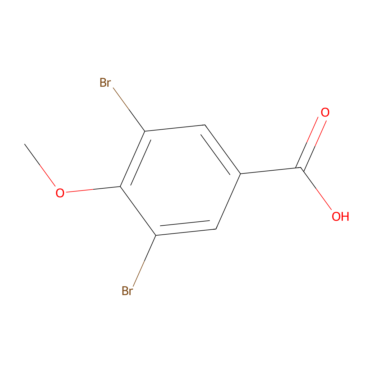 3,5-Dibromo-4-methoxybenzoic acid molecular structure, CAS 4073-35-2