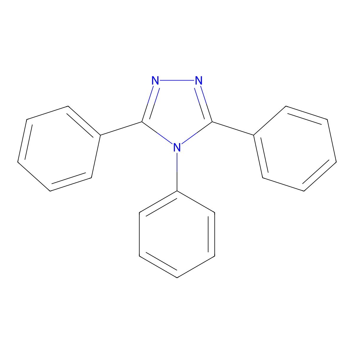 3,4,5-Triphenyl-1,2,4-triazole molecular structure, CAS 4073-72-7