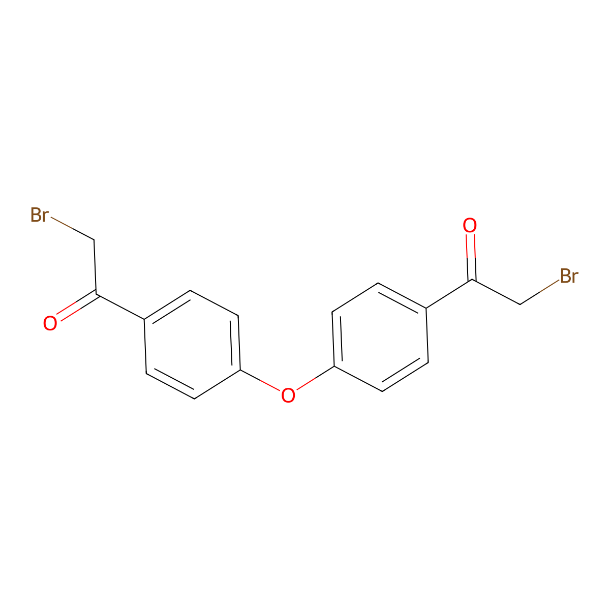 2-Bromo-1-{4-[4-(2-bromoacetyl)phenoxy]phenyl}ethan-1-one molecular structure, CAS 4073-80-7