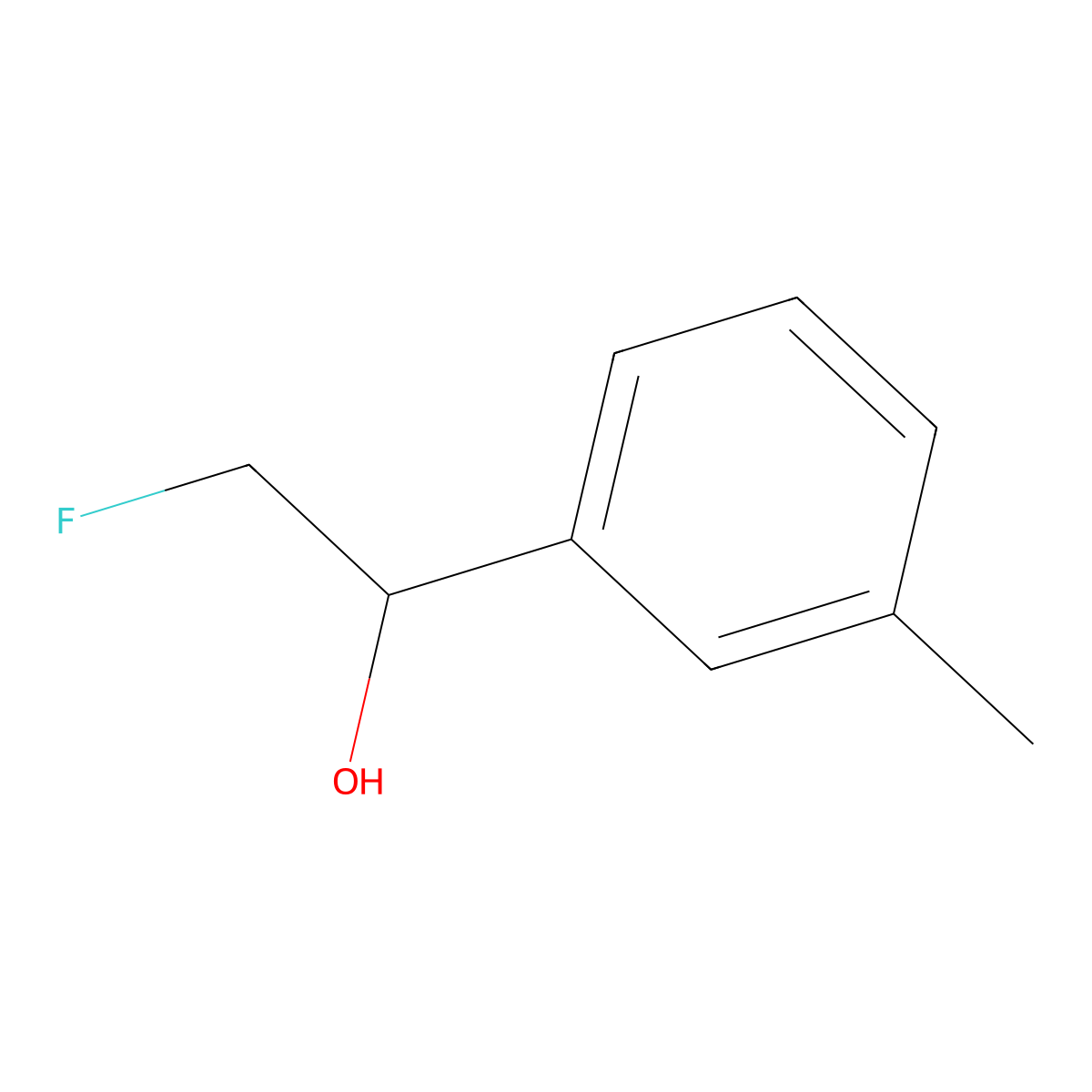 2-Fluoro-1-(3-methylphenyl)ethan-1-ol molecular structure, CAS 40733-97-9