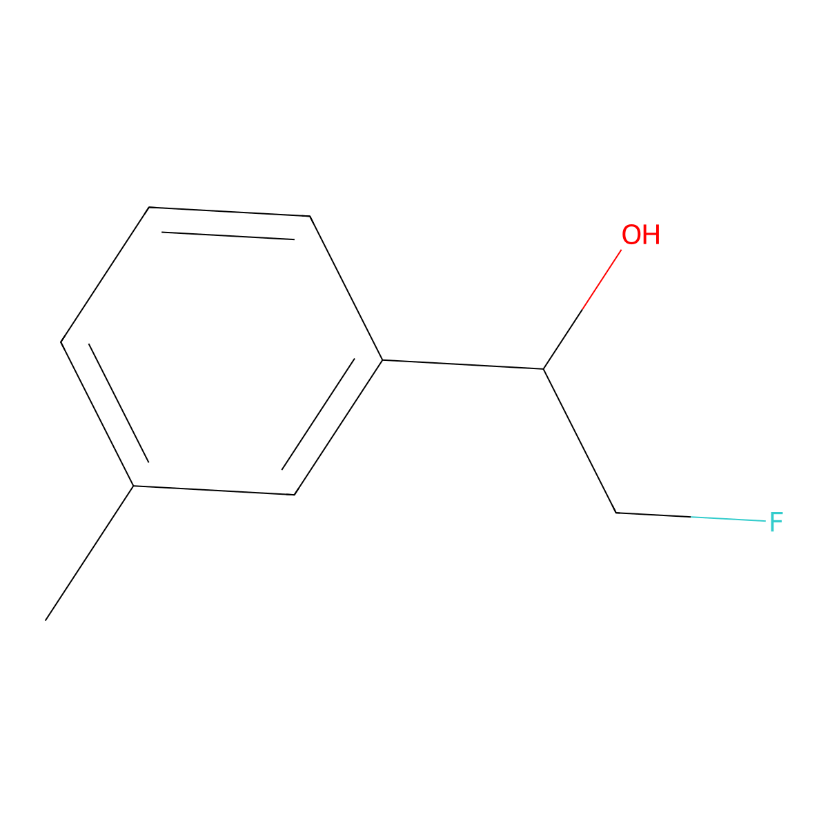 2-Fluoro-1-(3-methylphenyl)ethan-1-ol molecular structure, CAS 40733-97-9