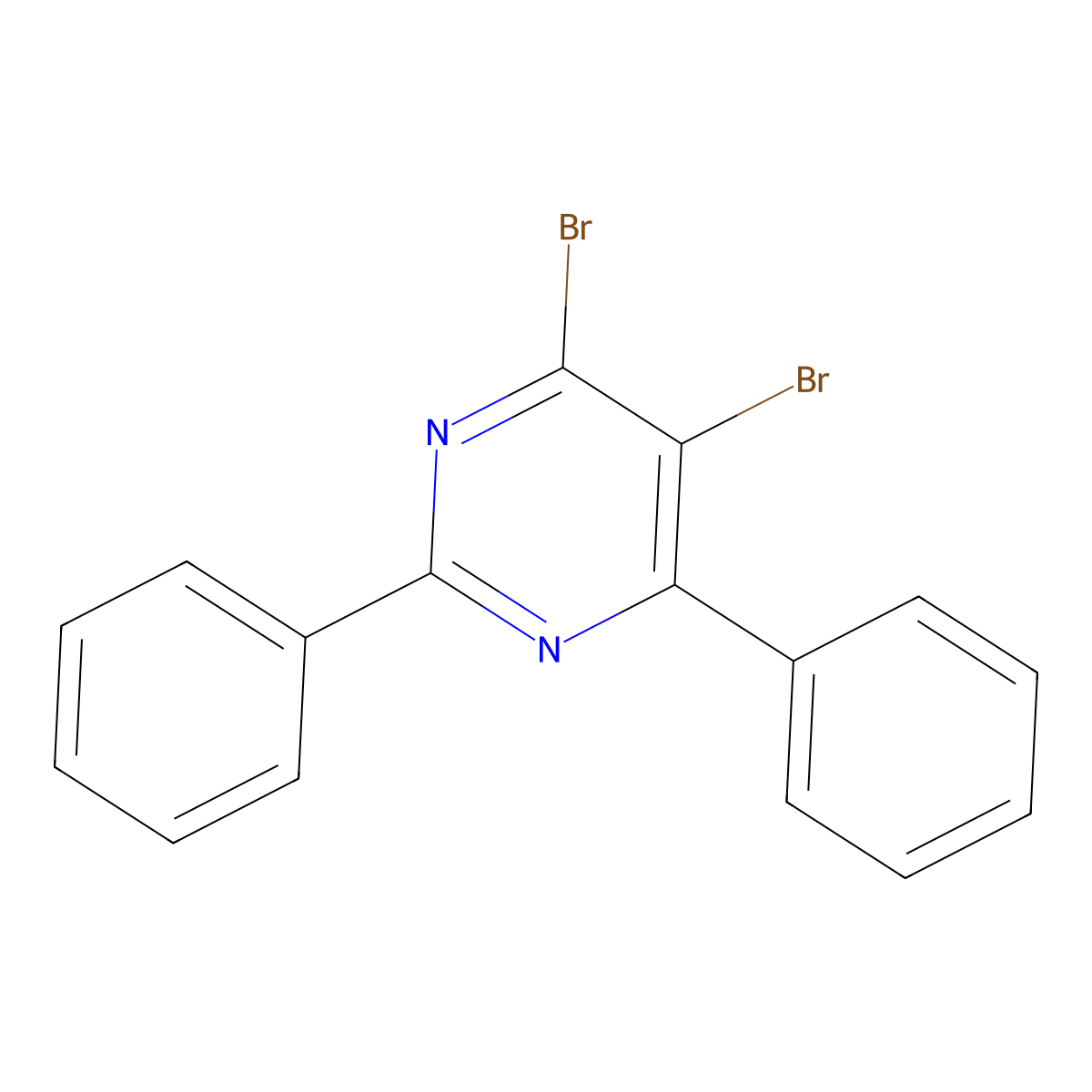 4,5-Dibromo-2,6-diphenylpyrimidine molecular structure, CAS 40734-25-6