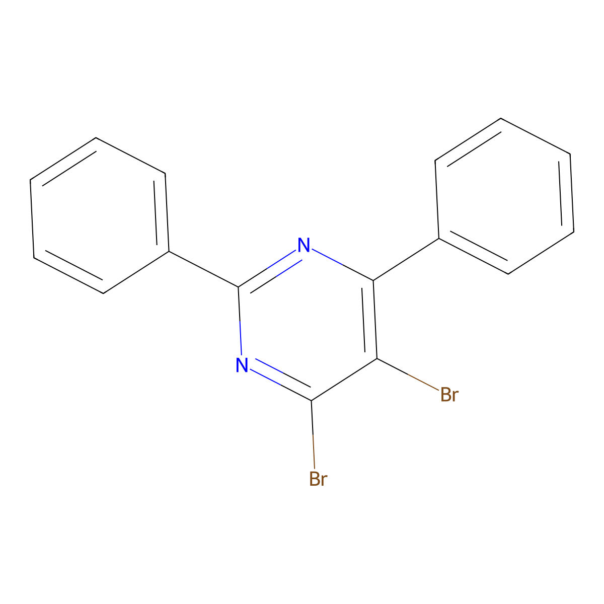 4,5-Dibromo-2,6-diphenylpyrimidine molecular structure, CAS 40734-25-6