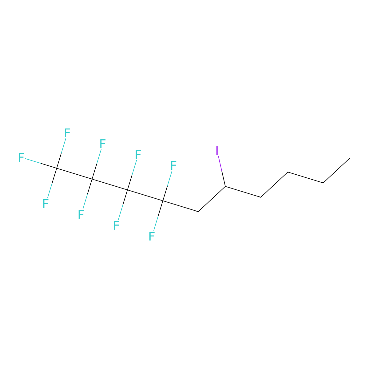 1,1,1,2,2,3,3,4,4-Nonafluoro-6-iododecane molecular structure, CAS 40735-32-8