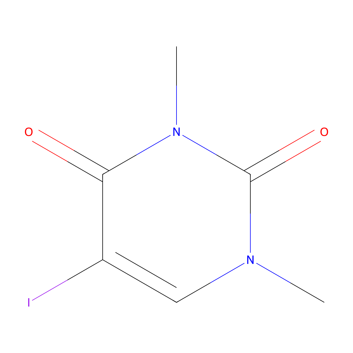 5-Iodo-1,3-dimethyluracil molecular structure, CAS 40738-83-8