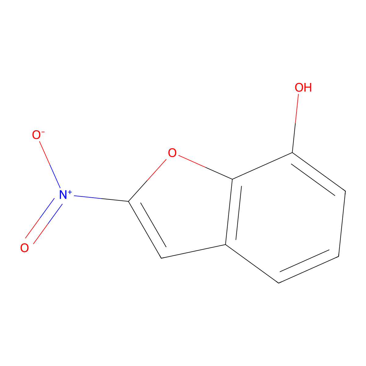 2-Nitro-7-hydroxybenzofuran molecular structure, CAS 40739-73-9