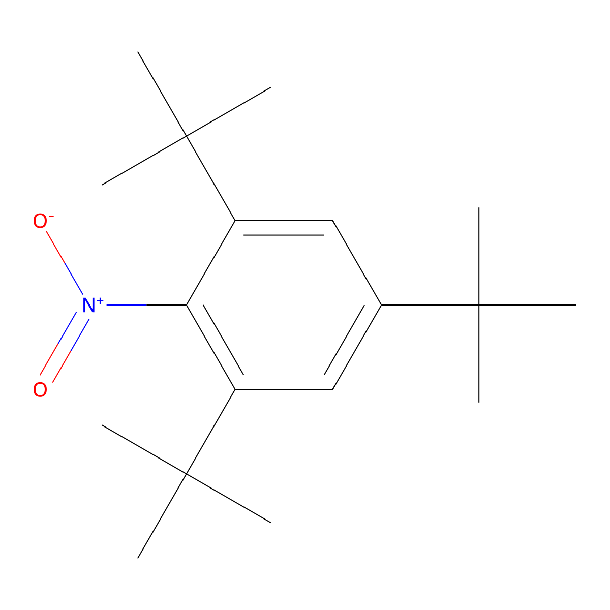 1,3,5-Tri-tert-butyl-2-nitrobenzene molecular structure, CAS 4074-25-3