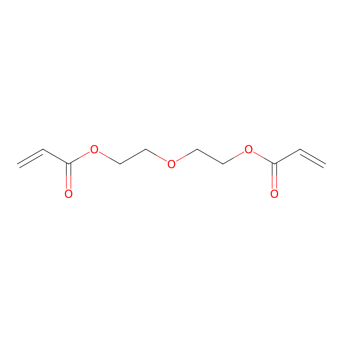 Diethylene glycol diacrylate molecular structure, CAS 4074-88-8