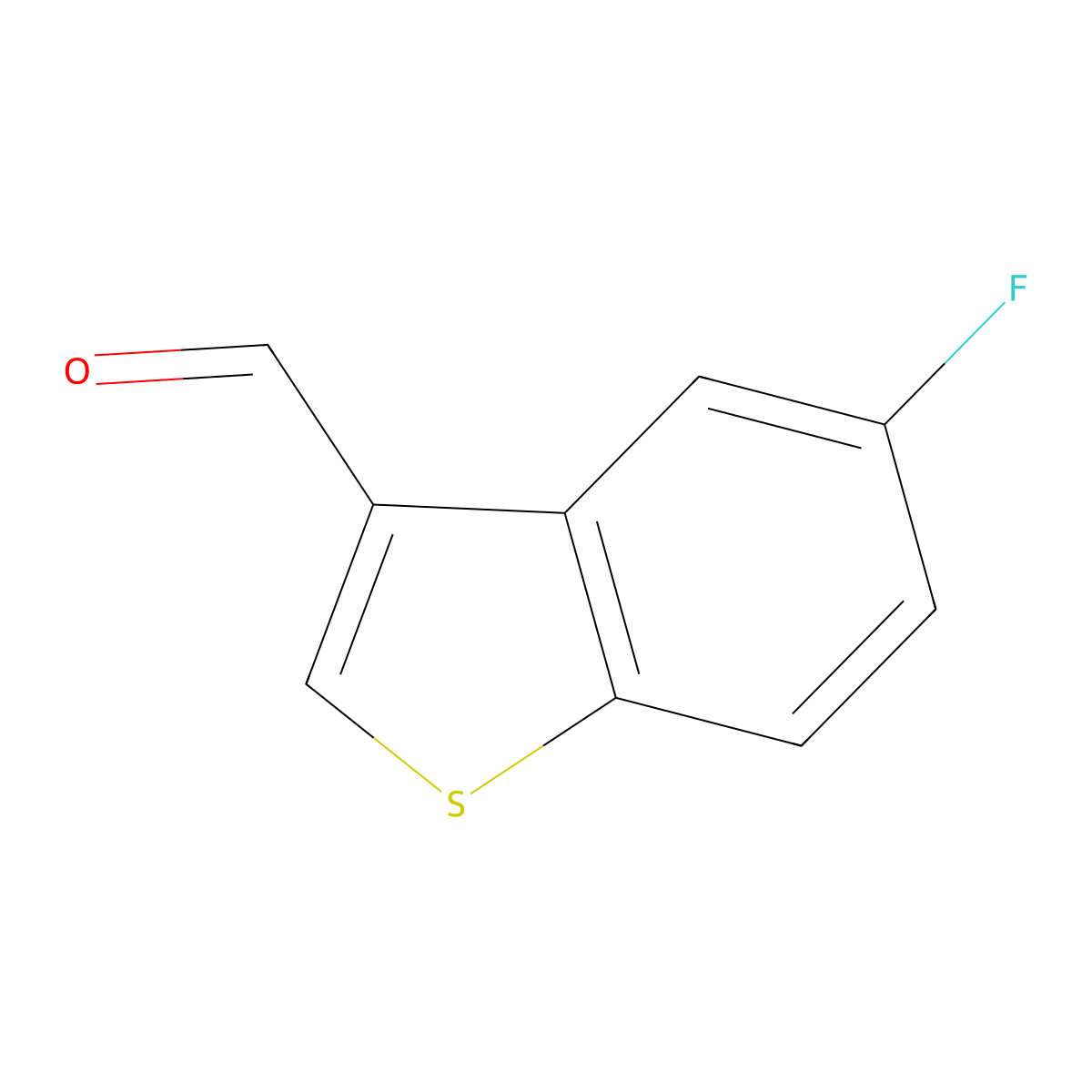 5-Fluoro-benzo[b]thiophene-3-carbaldehyde molecular structure, CAS 40740-56-5