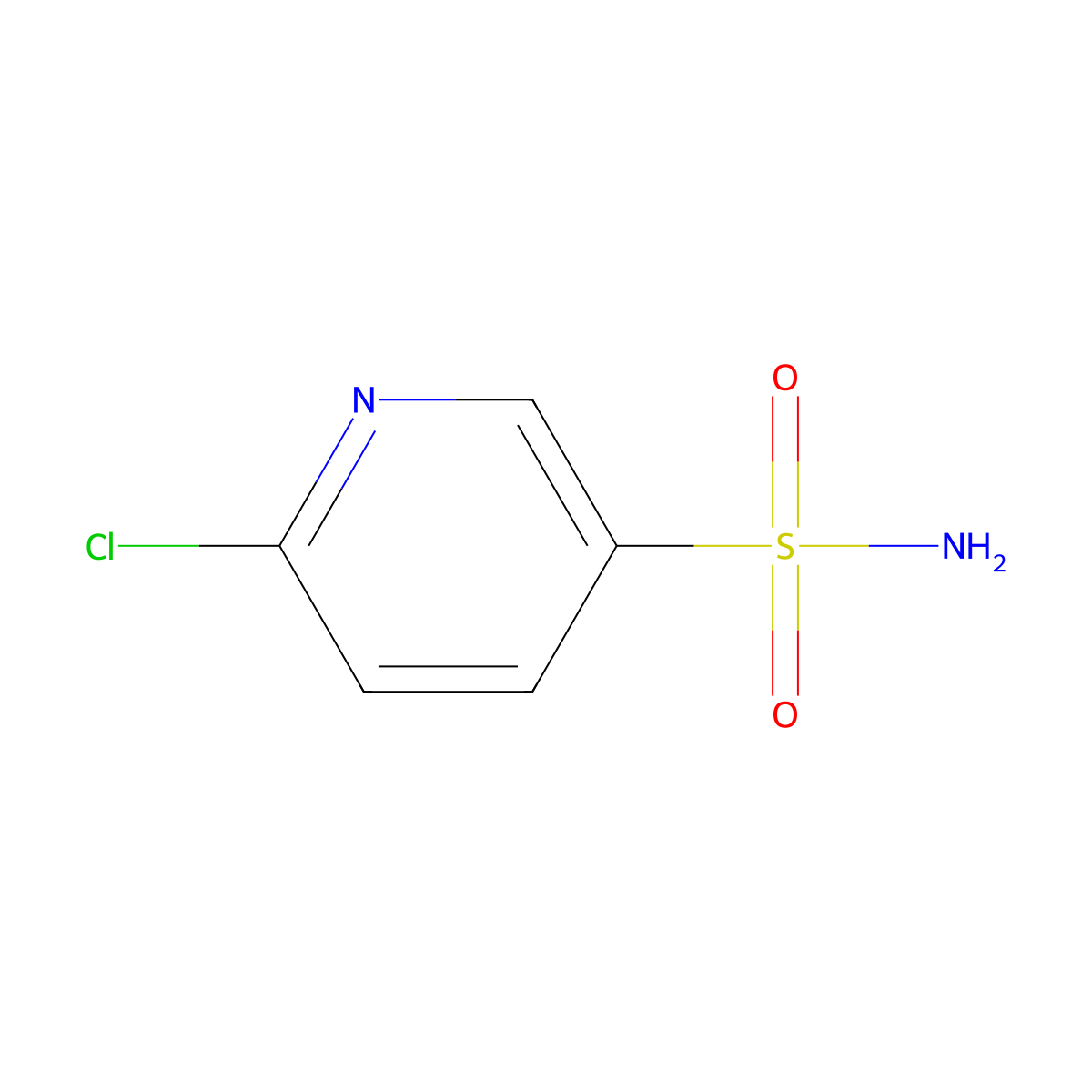 6-Chloropyridine-3-sulfonamide molecular structure, CAS 40741-46-6