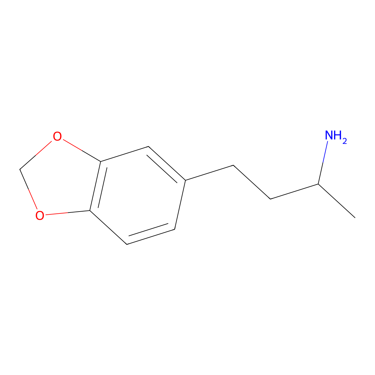 3,4-Methylenedioxyphenylisobutylamine molecular structure, CAS 40742-32-3