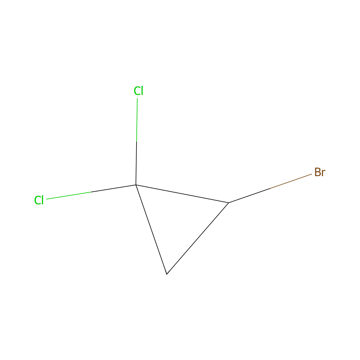 2-Bromo-1,1-dichlorocyclopropane molecular structure, CAS 40745-72-0