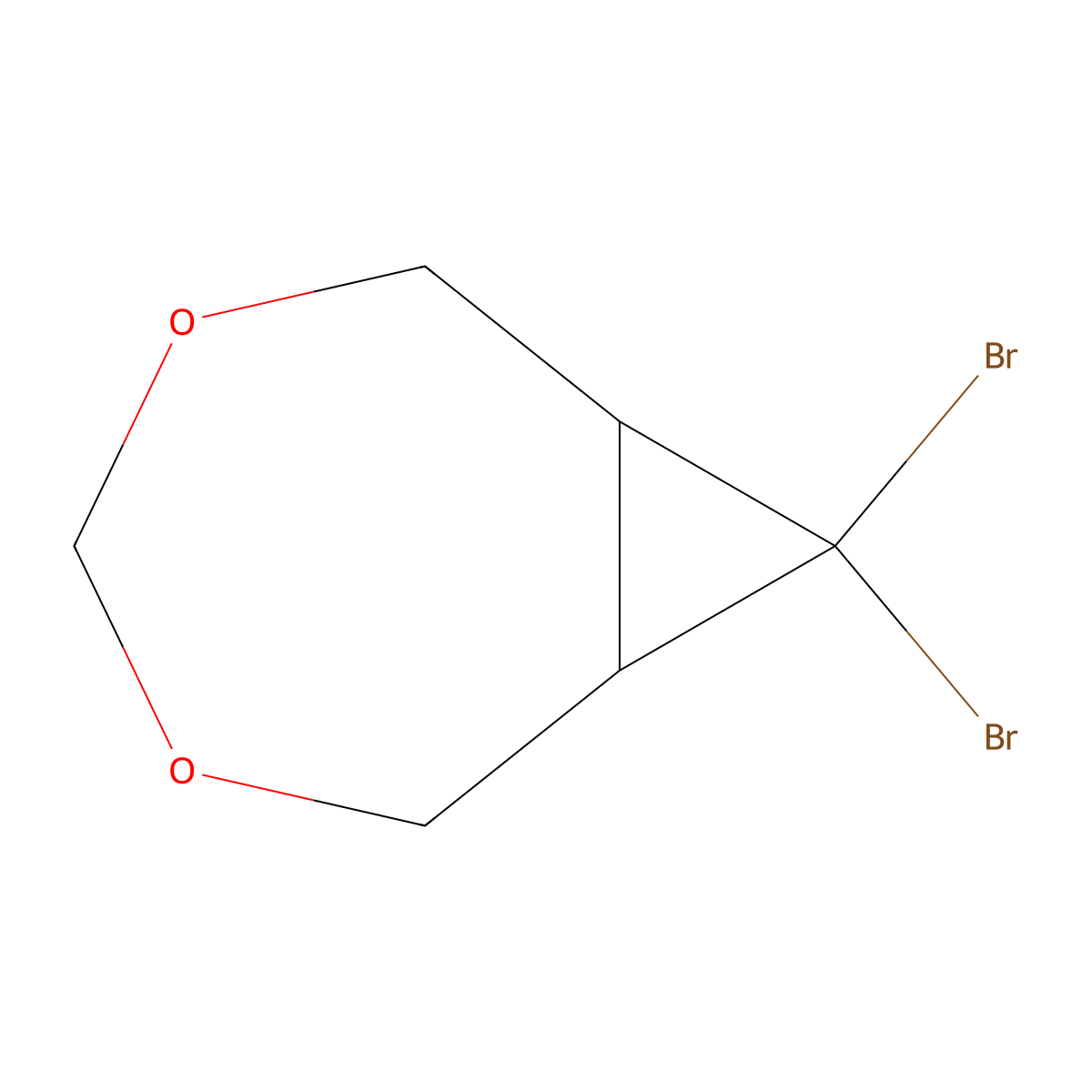 8,8-Dibromo-3,5-dioxabicyclo[5.1.0]octane molecular structure, CAS 40746-39-2
