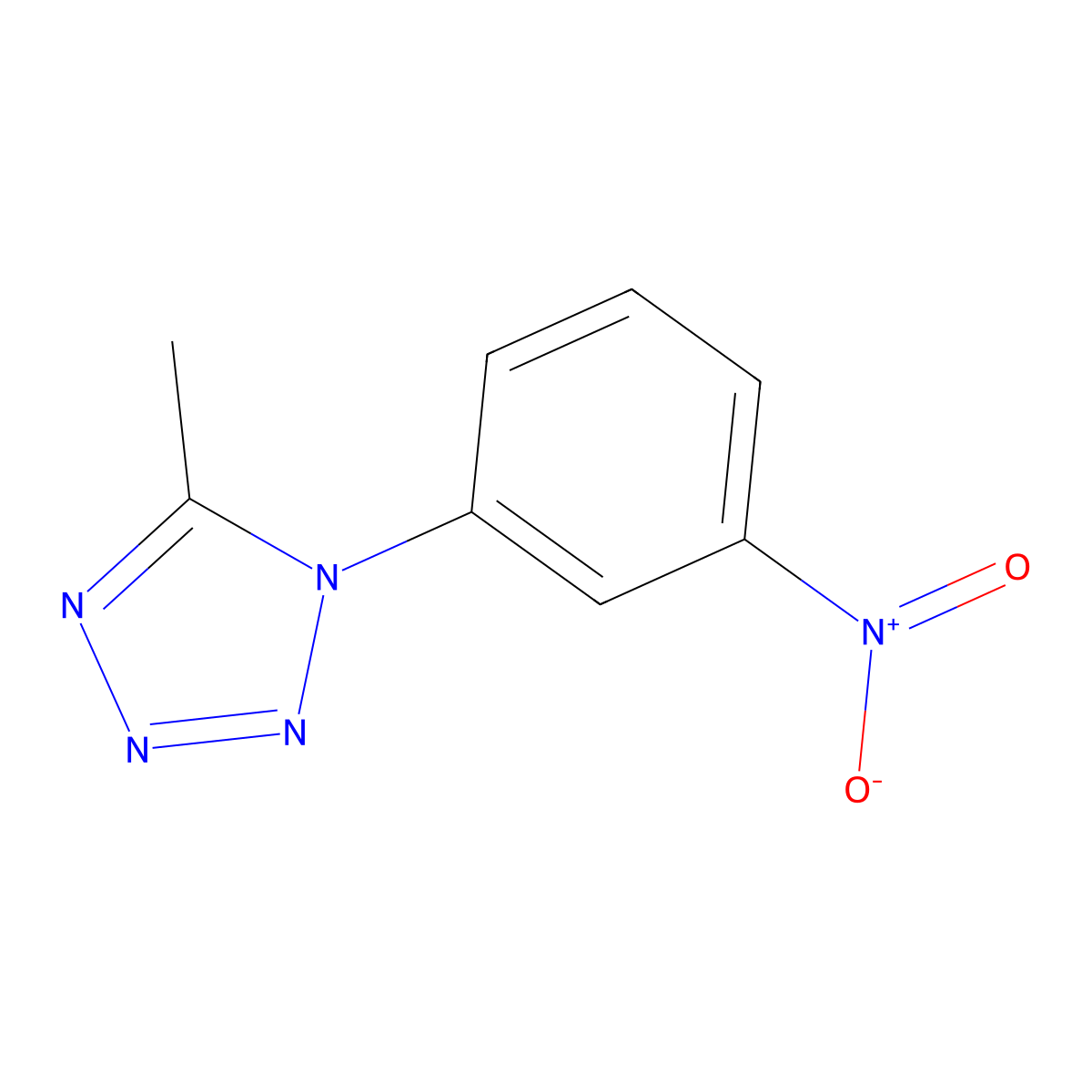 5-Methyl-1-(3-nitrophenyl)tetrazole molecular structure, CAS 40746-64-3