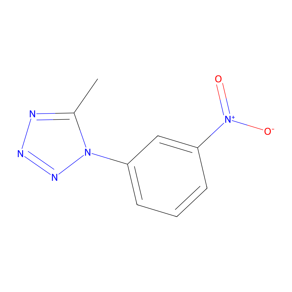 5-Methyl-1-(3-nitrophenyl)tetrazole molecular structure, CAS 40746-64-3