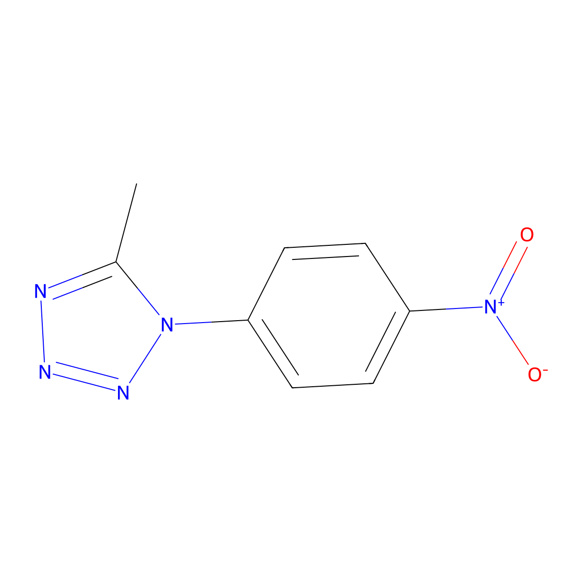 5-Methyl-1-(4-nitrophenyl)-1h-tetrazole molecular structure, CAS 40746-65-4