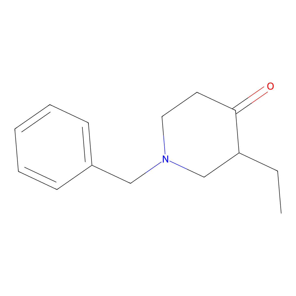 1-Benzyl-3-ethylpiperidin-4-one molecular structure, CAS 40748-71-8