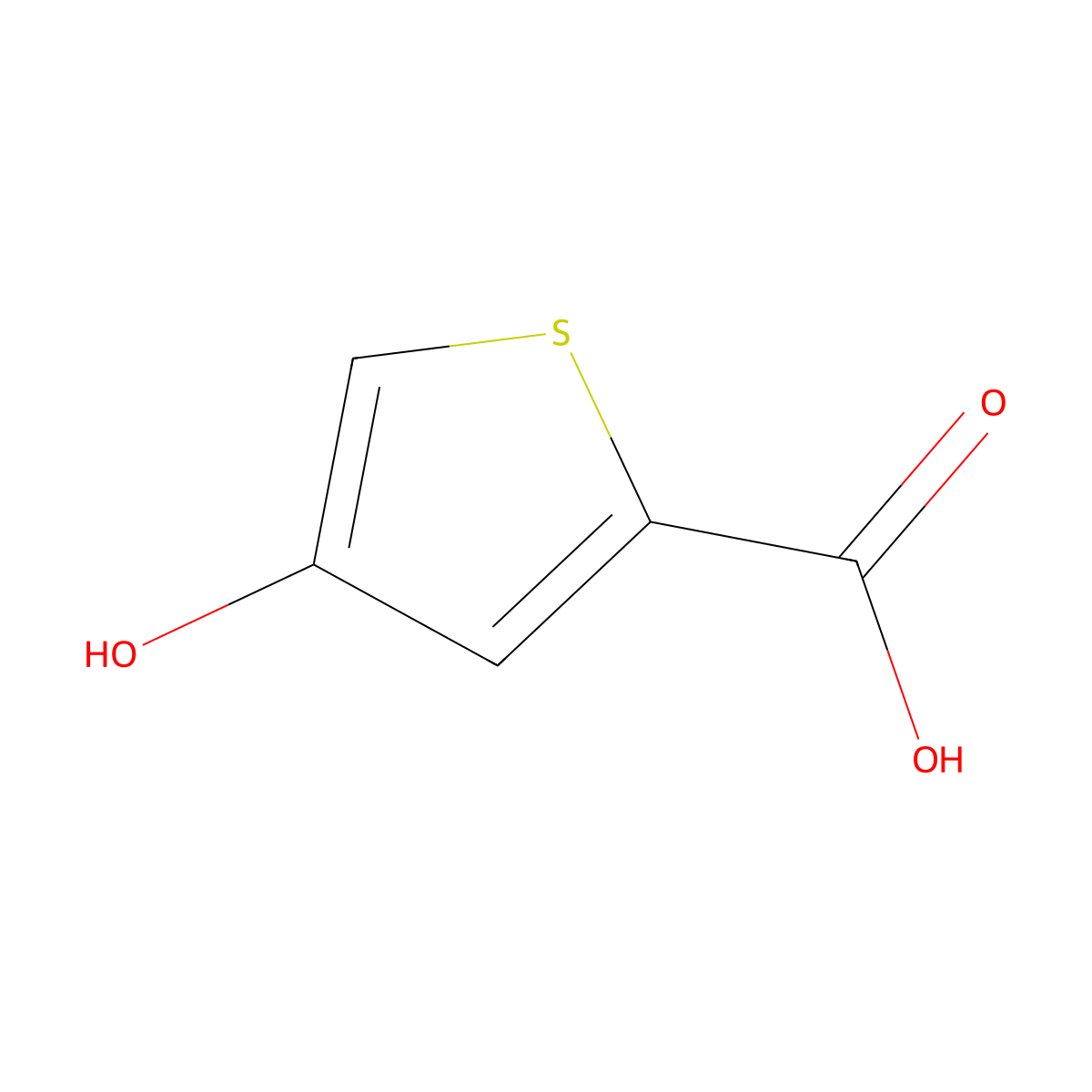 4-Hydroxythiophene-2-carboxylic acid molecular structure, CAS 40748-90-1