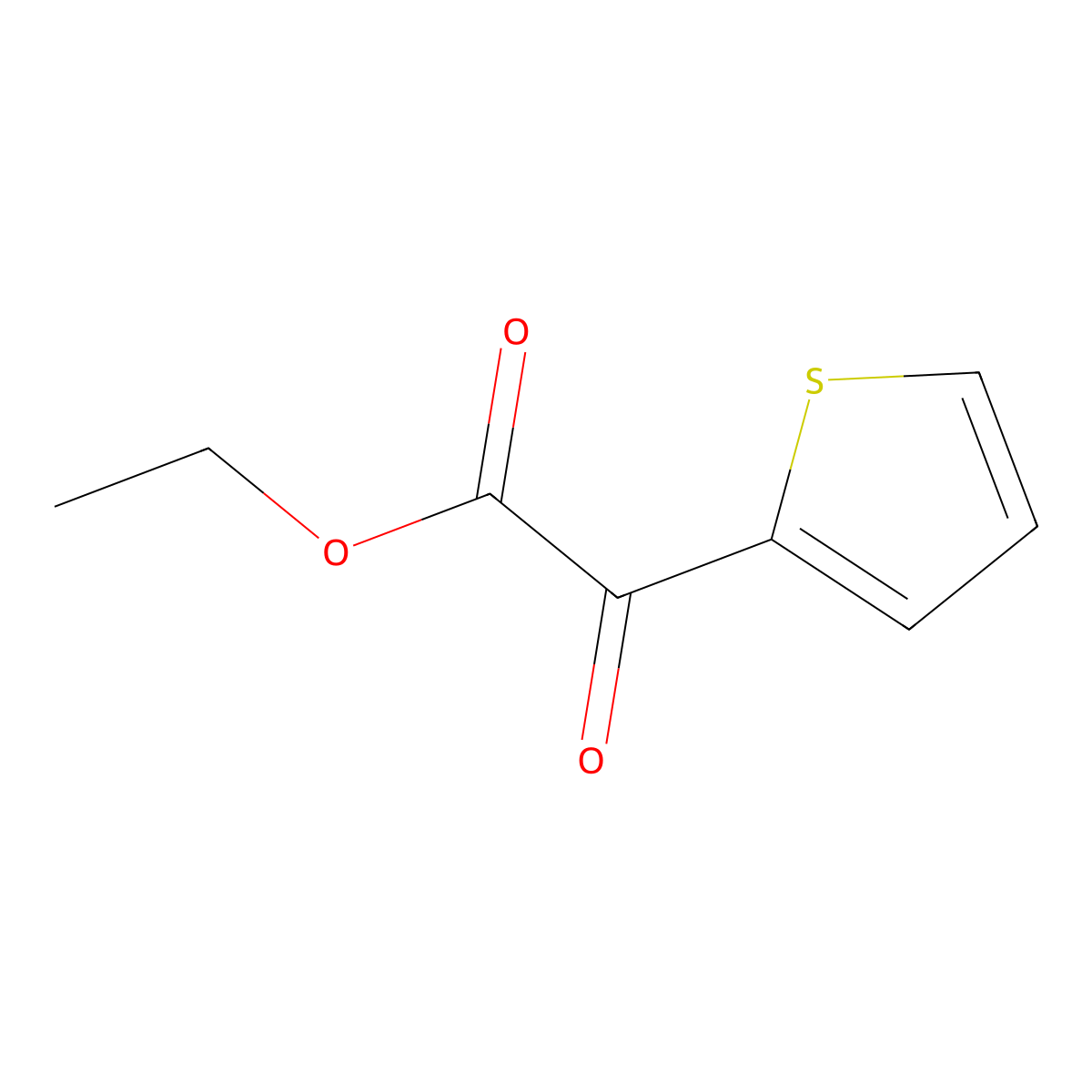 Ethyl 2-thiopheneglyoxylate molecular structure, CAS 4075-58-5