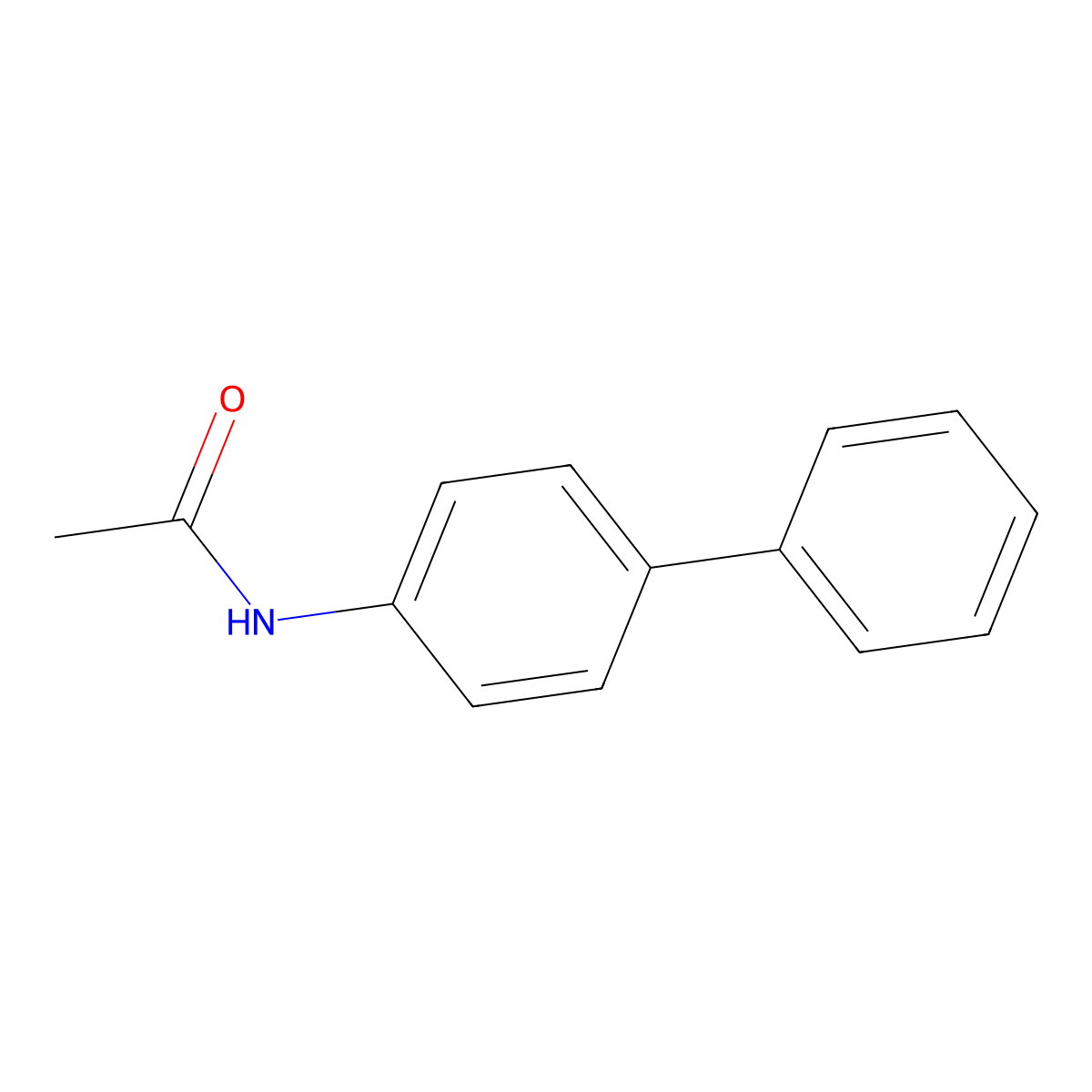 N-Acetyl-4-aminobiphenyl molecular structure, CAS 4075-79-0