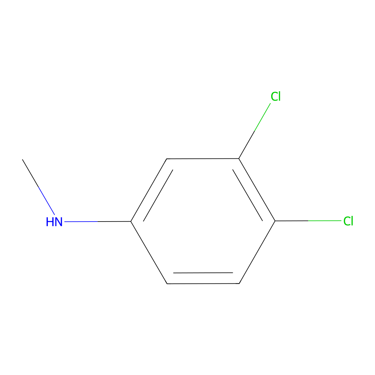 3,4-Dichloro-N-methylaniline molecular structure, CAS 40750-59-2