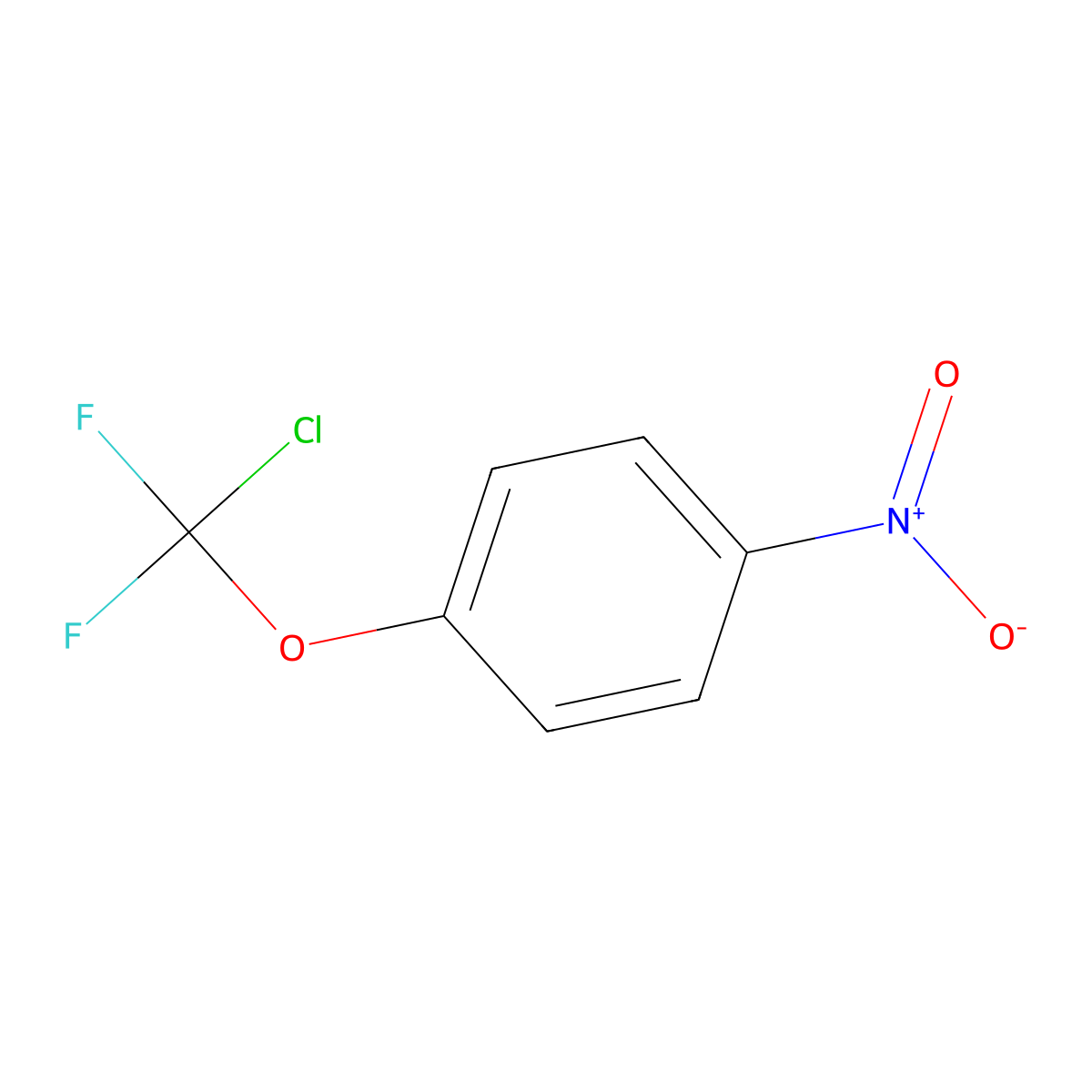 1-(Chlorodifluoromethoxy)-4-nitrobenzene molecular structure, CAS 40750-71-8