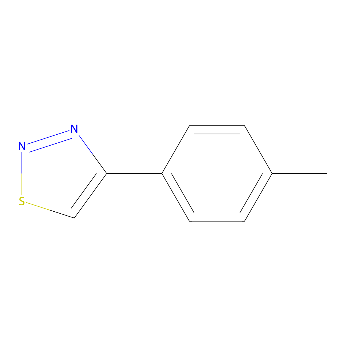 4-(4-Methylphenyl)-1,2,3-thiadiazole molecular structure, CAS 40753-14-8