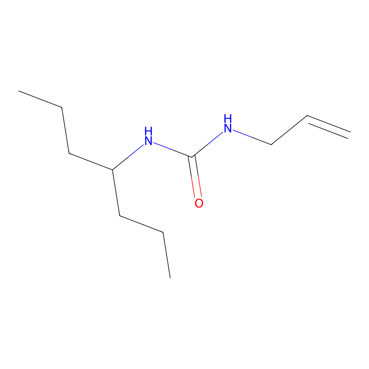 Urea, 1-allyl-3-(4-heptyl)- molecular structure, CAS 40755-07-5