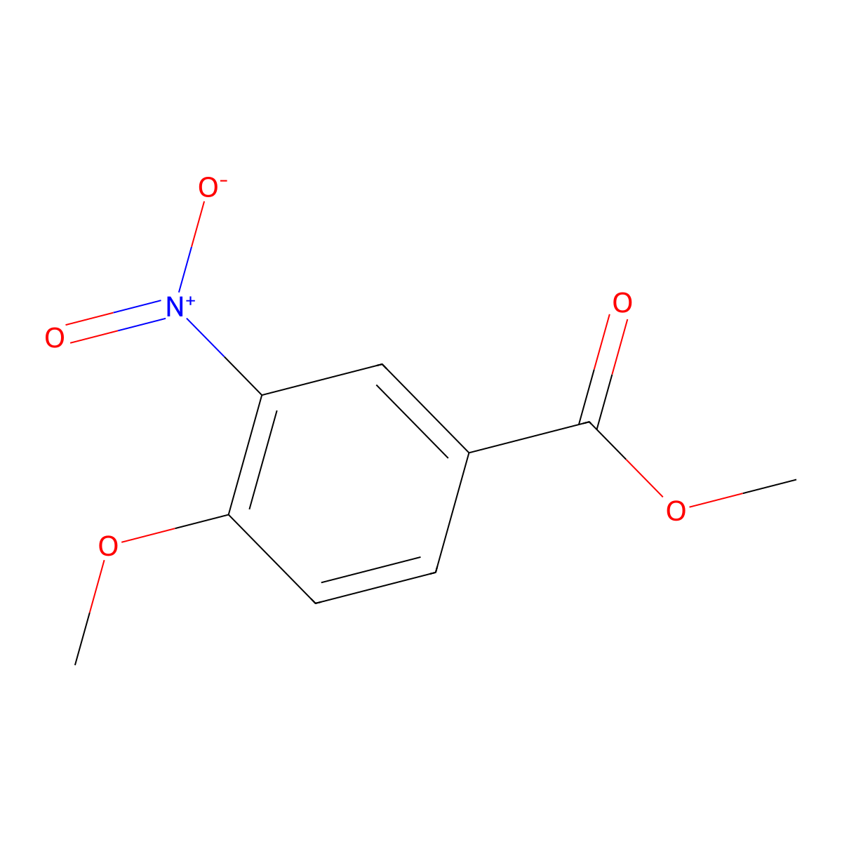 Methyl 4-methoxy-3-nitrobenzoate molecular structure, CAS 40757-20-8