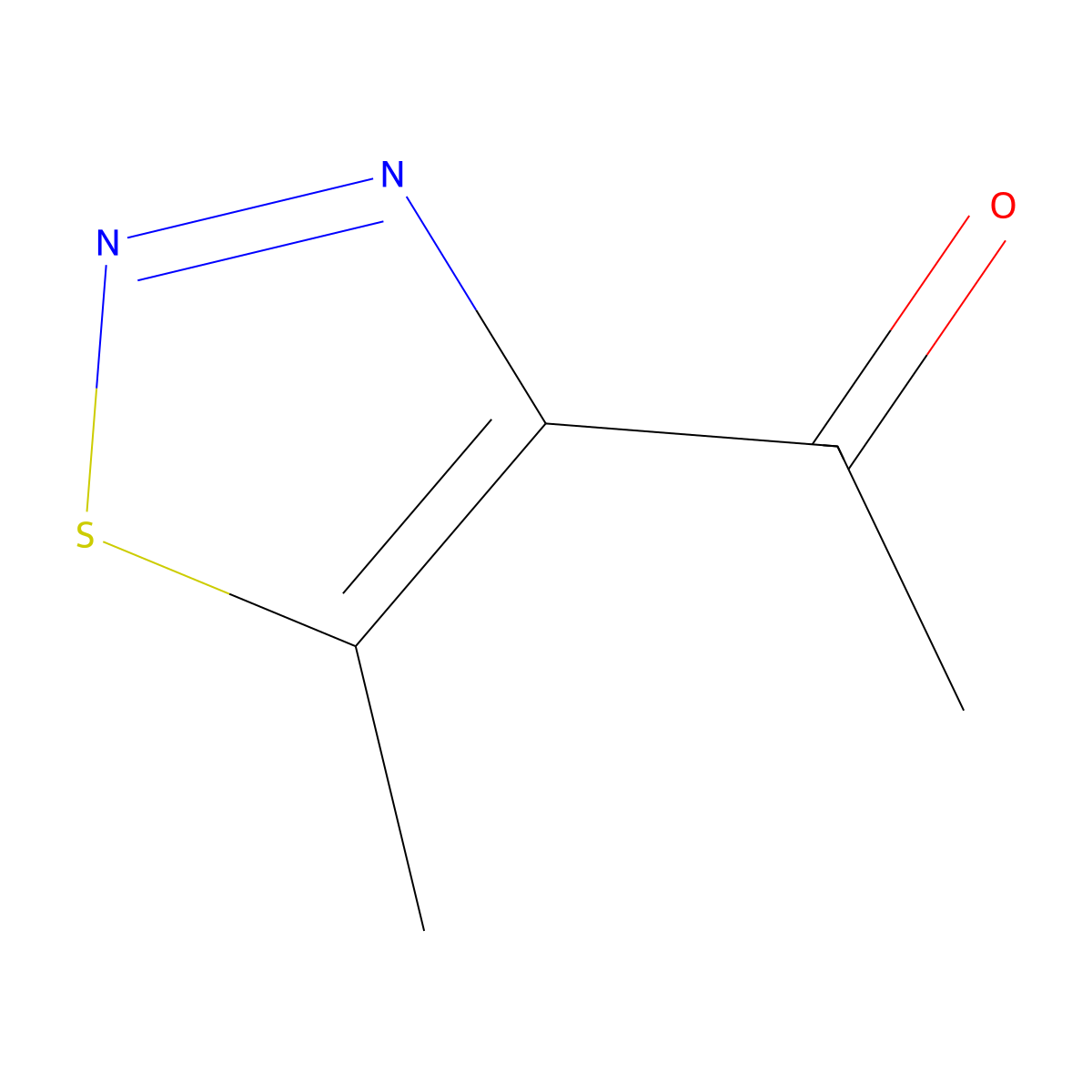 1-(5-Methyl-1,2,3-thiadiazol-4-yl)ethan-1-one molecular structure, CAS 40757-61-7