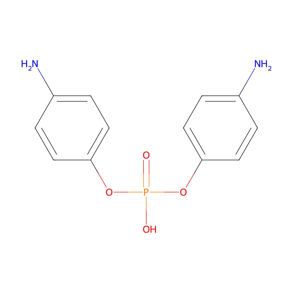 Bis(4-aminophenyl) hydrogen phosphate molecular structure, CAS 407578-85-2