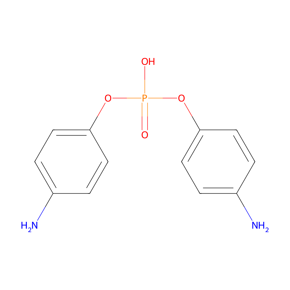 Bis(4-aminophenyl) hydrogen phosphate molecular structure, CAS 407578-85-2
