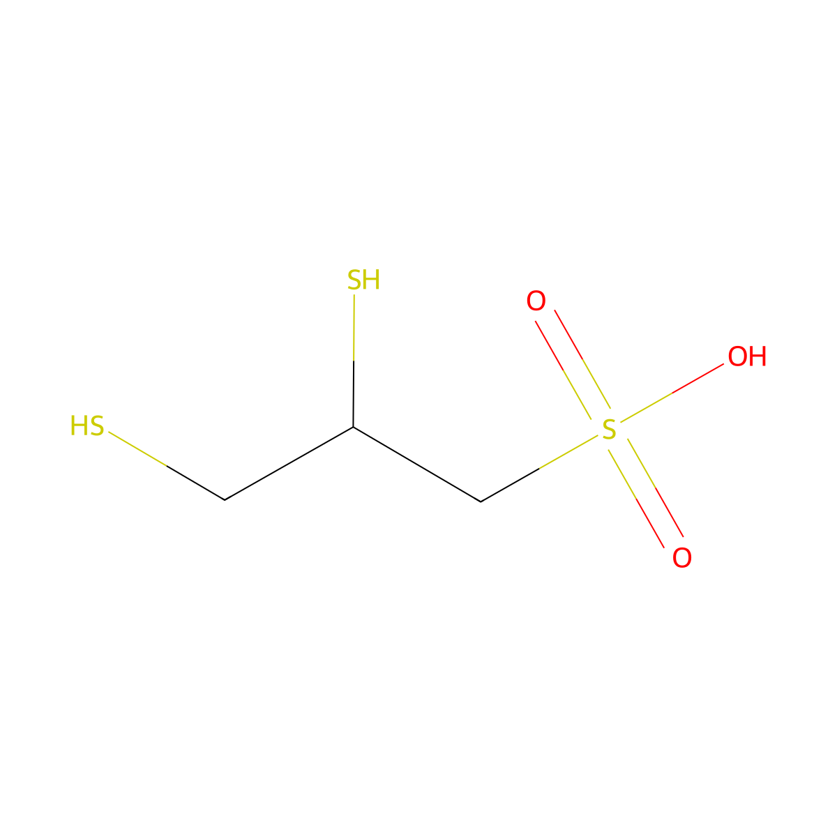 2,3-Dimercapto-1-Propanesulfonic Acid molecular structure, CAS 4076-02-2
