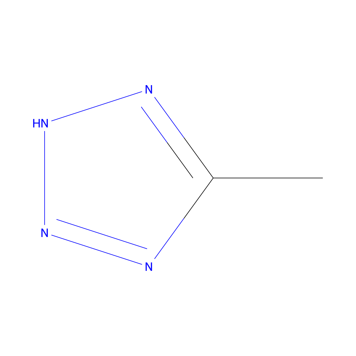 5-methyl-2H-tetrazole molecular structure, CAS 4076-36-2