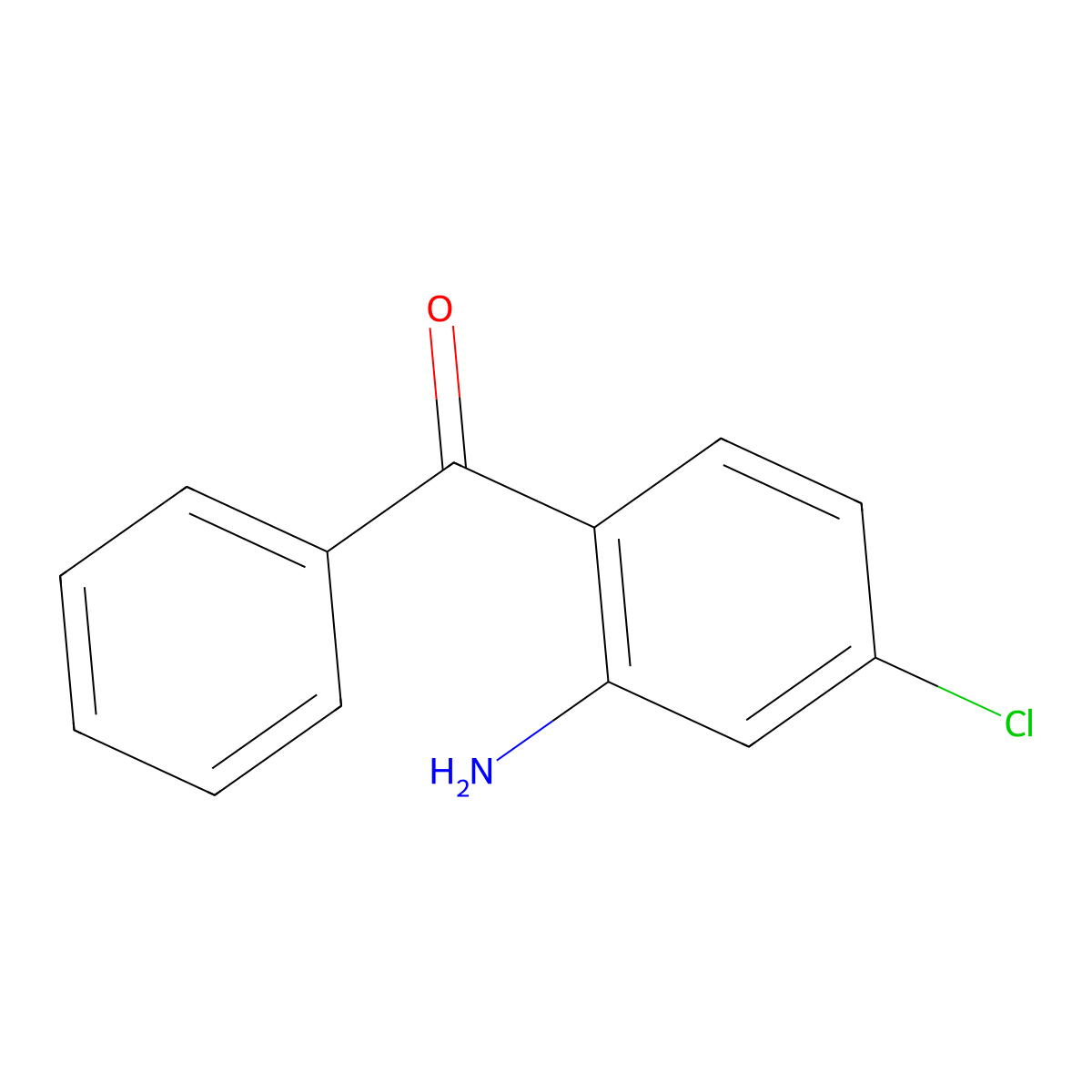 2-Amino-4-chlorobenzophenone molecular structure, CAS 4076-50-0