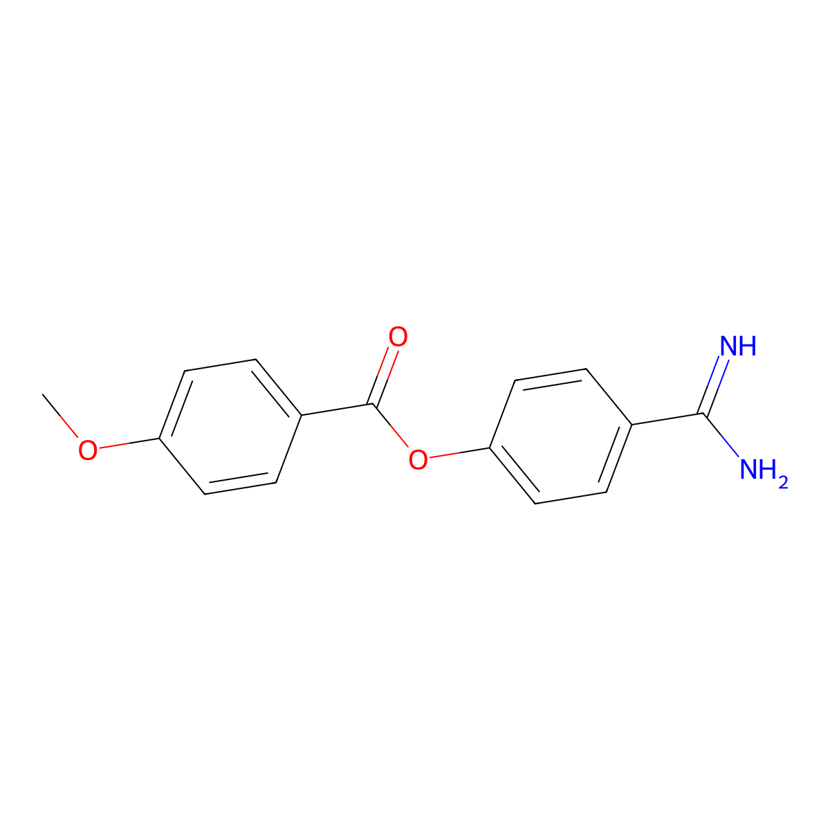 4-Amidinophenyl 4-anisate molecular structure, CAS 40761-73-7