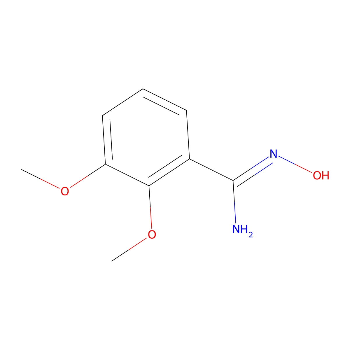 N-Hydroxy-2,3-dimethoxy-benzamidine molecular structure, CAS 407610-22-4