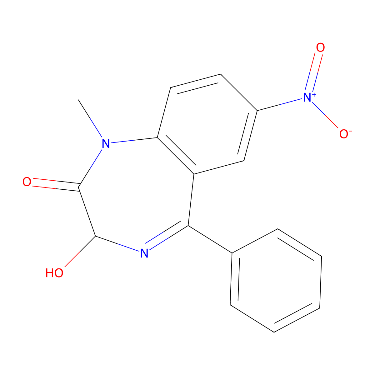 Nitemazepam molecular structure, CAS 40762-03-6