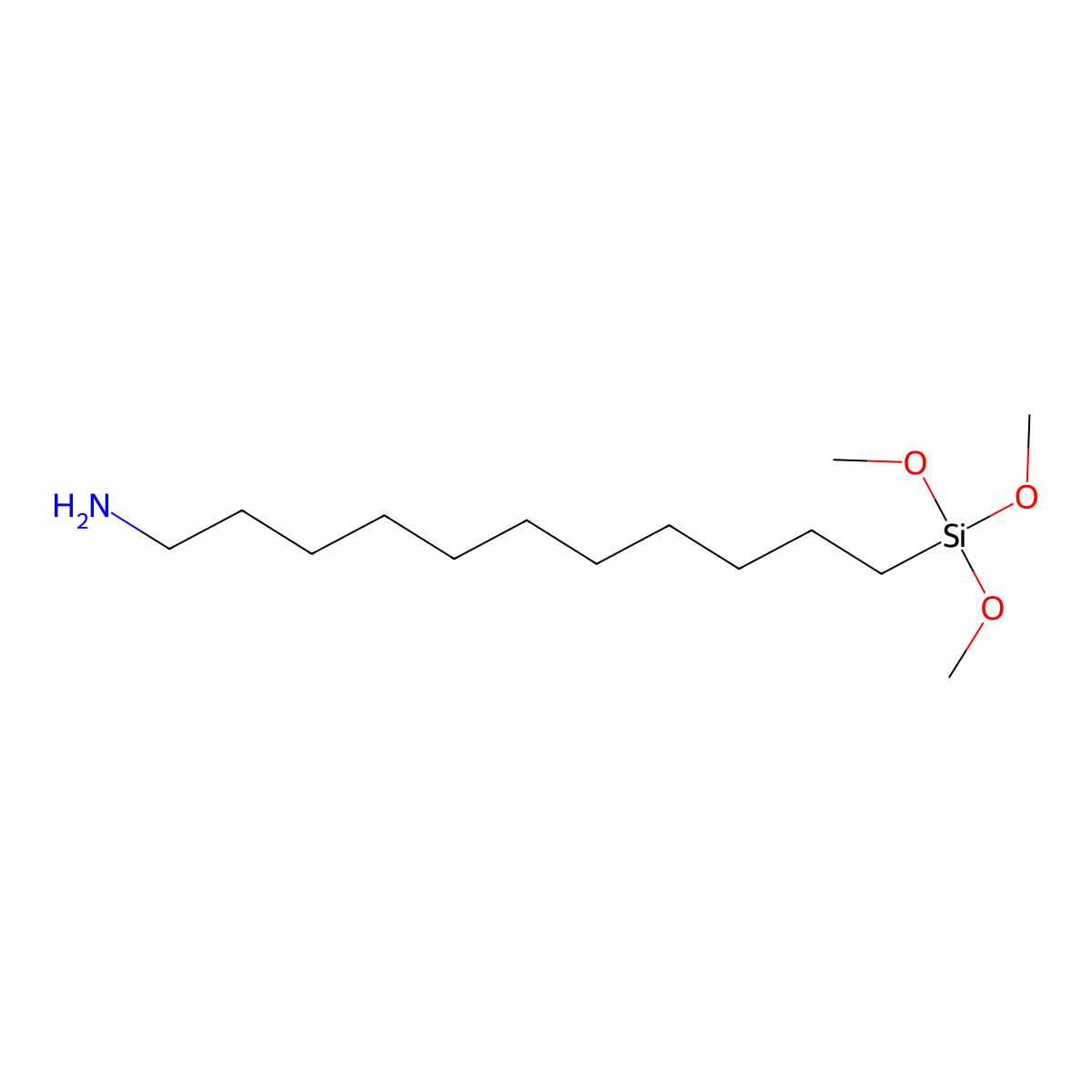 11-Aminoundecyltrimethoxysilane molecular structure, CAS 40762-31-0