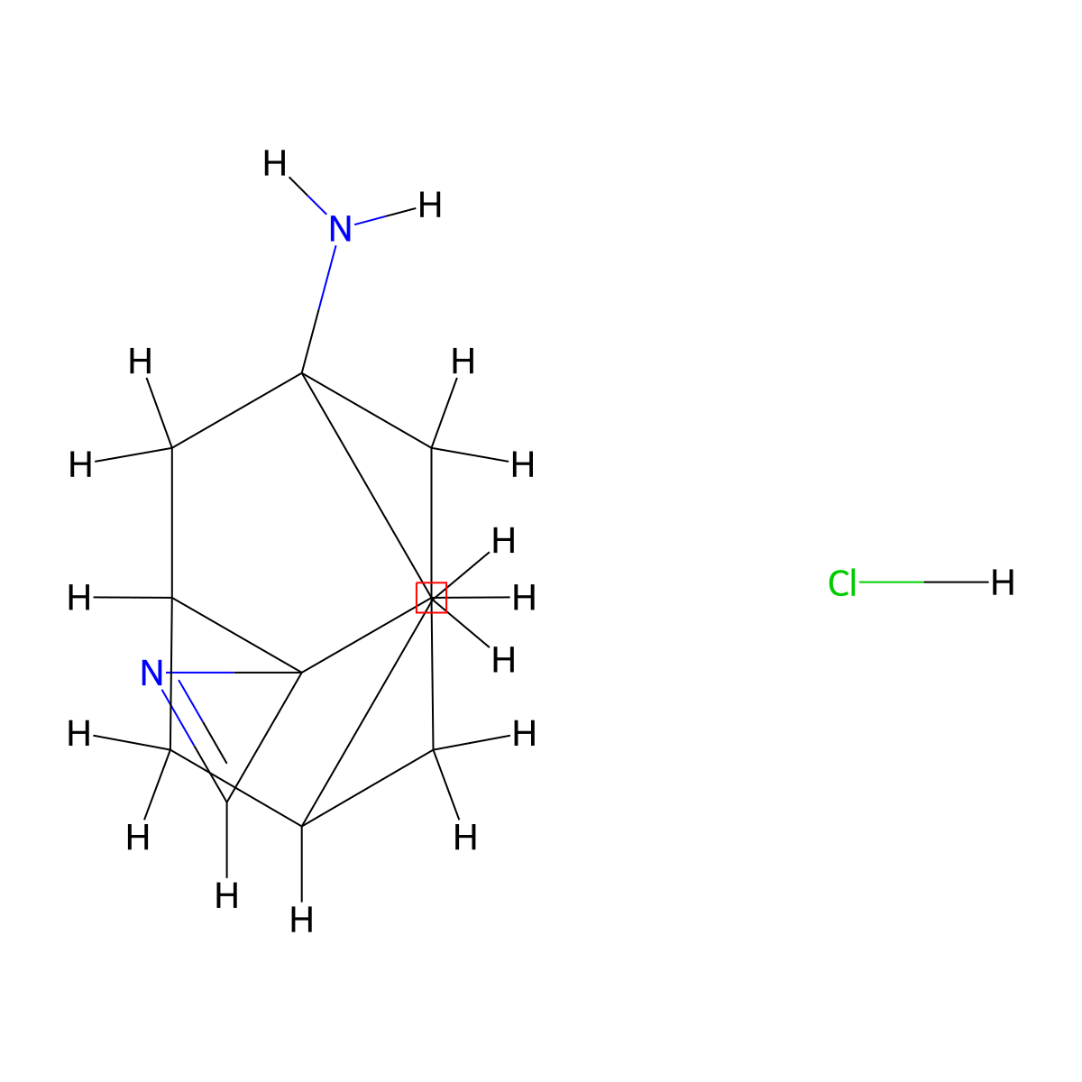 Spiro[adamantane-2,2'-diazirin]-5-amine hydrochloride molecular structure, CAS 407625-94-9
