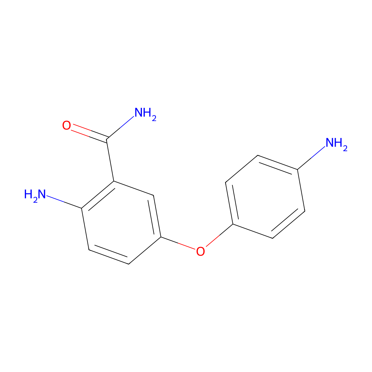 Benzamide, 2-amino-5-(4-aminophenoxy)- molecular structure, CAS 40763-98-2