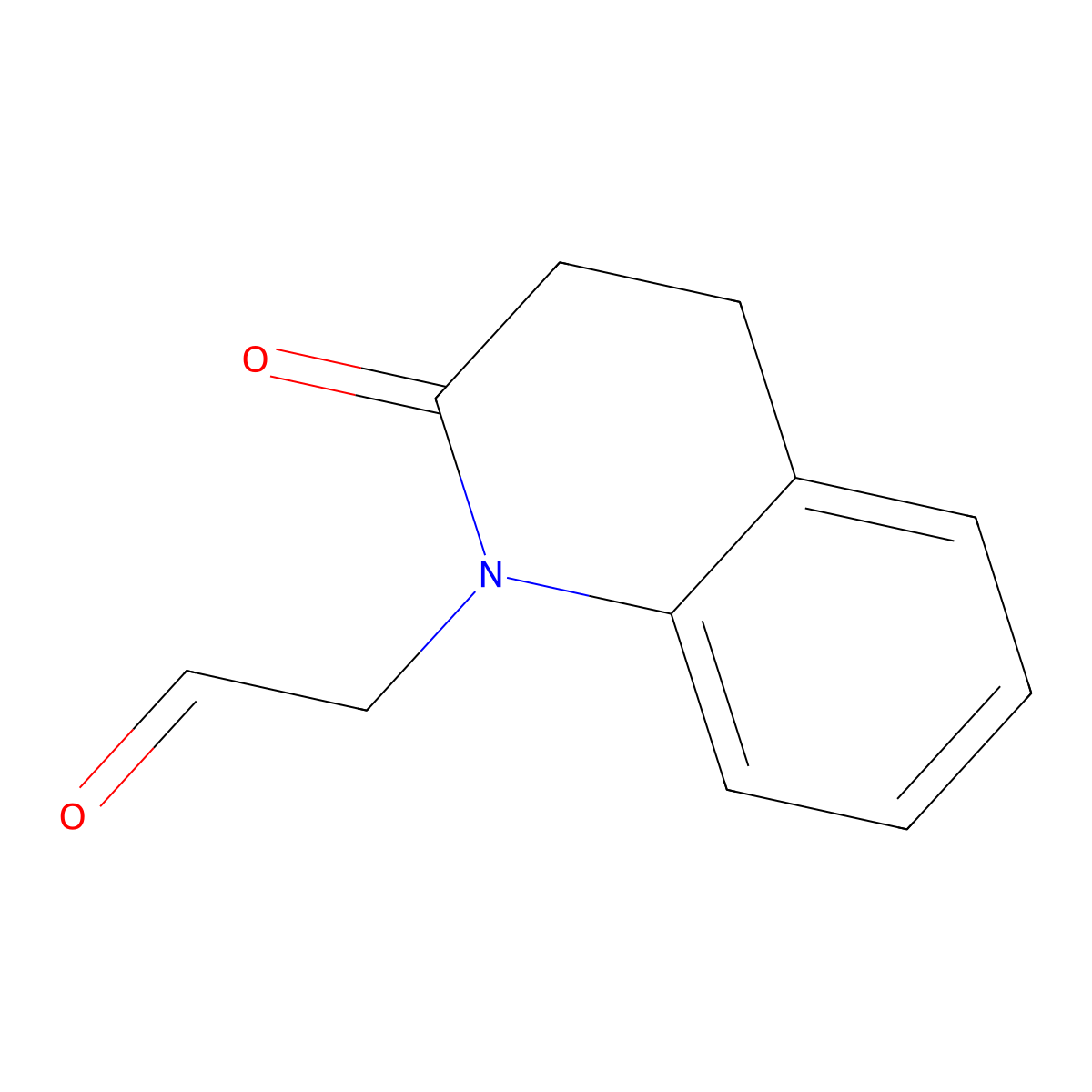 (2-oxo-3,4-dihydro-2H-quinolin-1-yl)-acetaldehyde molecular structure, CAS 407633-92-5