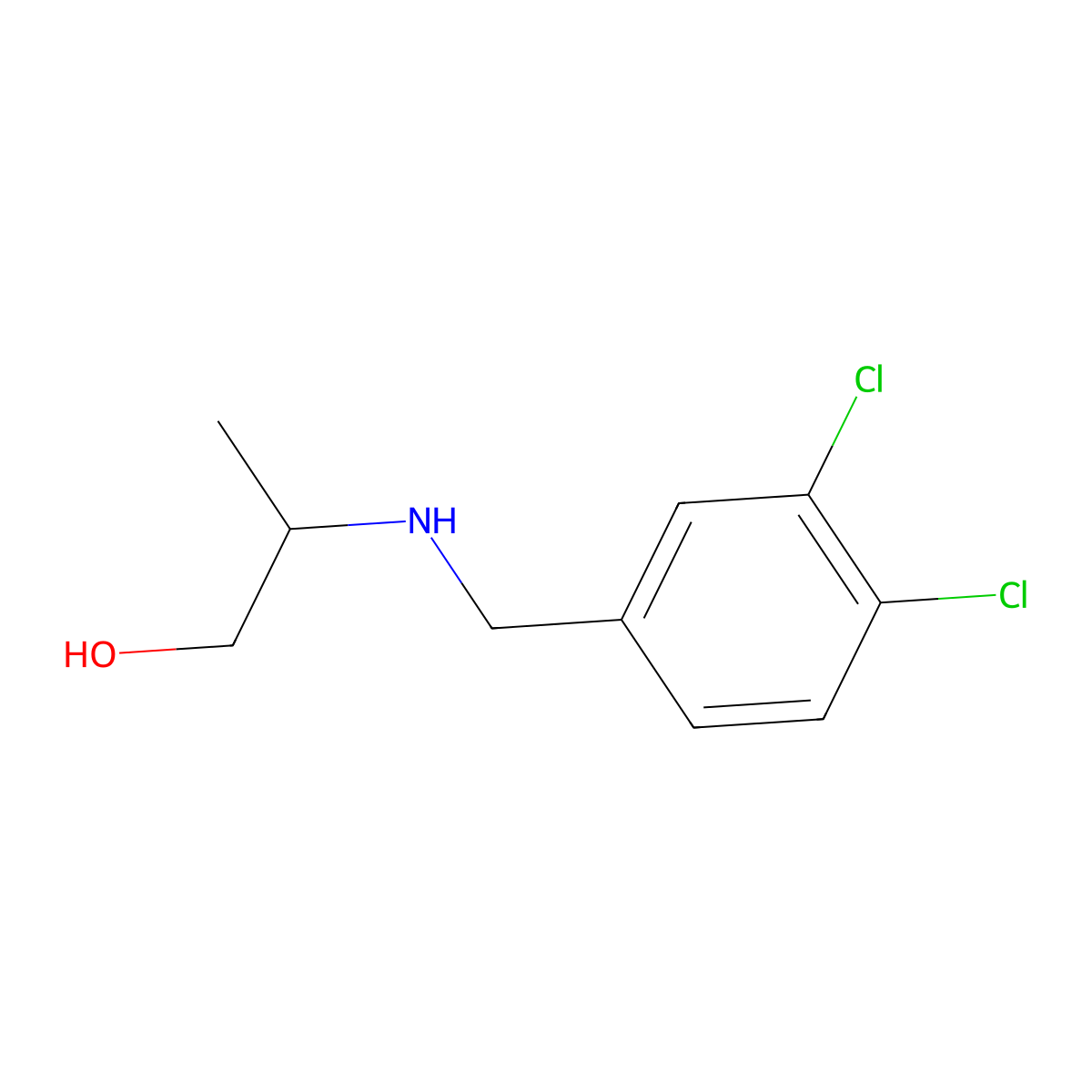 2-{[(3,4-Dichlorophenyl)methyl]amino}propan-1-ol molecular structure, CAS 407640-06-6