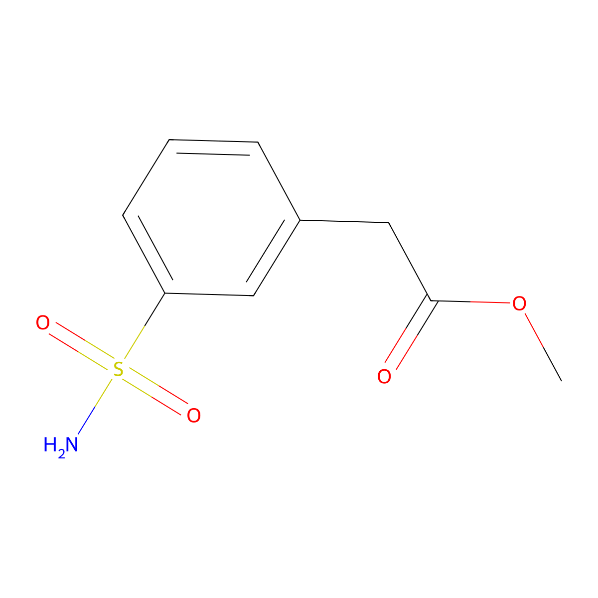 Methyl 2-(3-sulfamoylphenyl)acetate molecular structure, CAS 407640-35-1