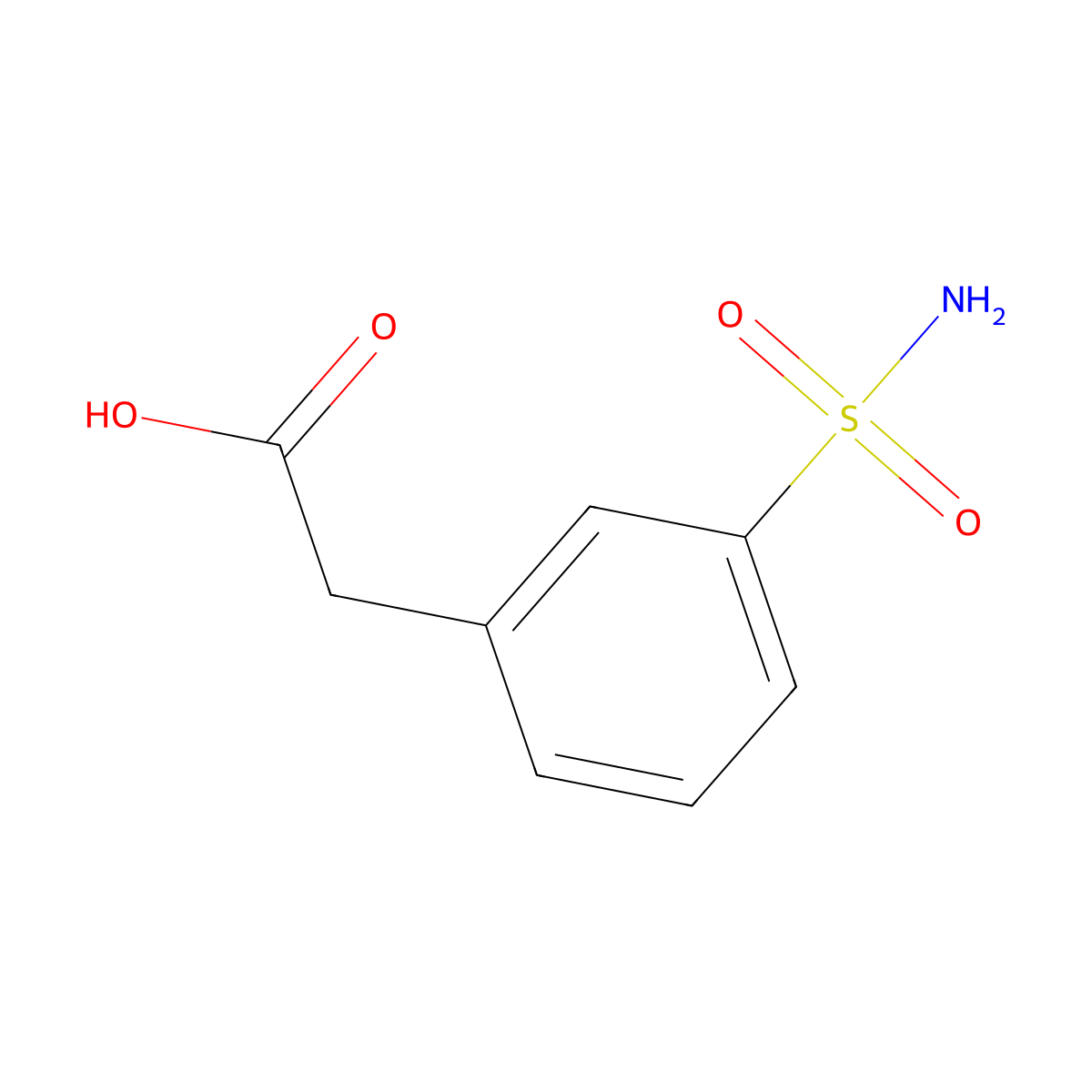 2-(3-Sulfamoylphenyl)acetic acid molecular structure, CAS 407640-36-2