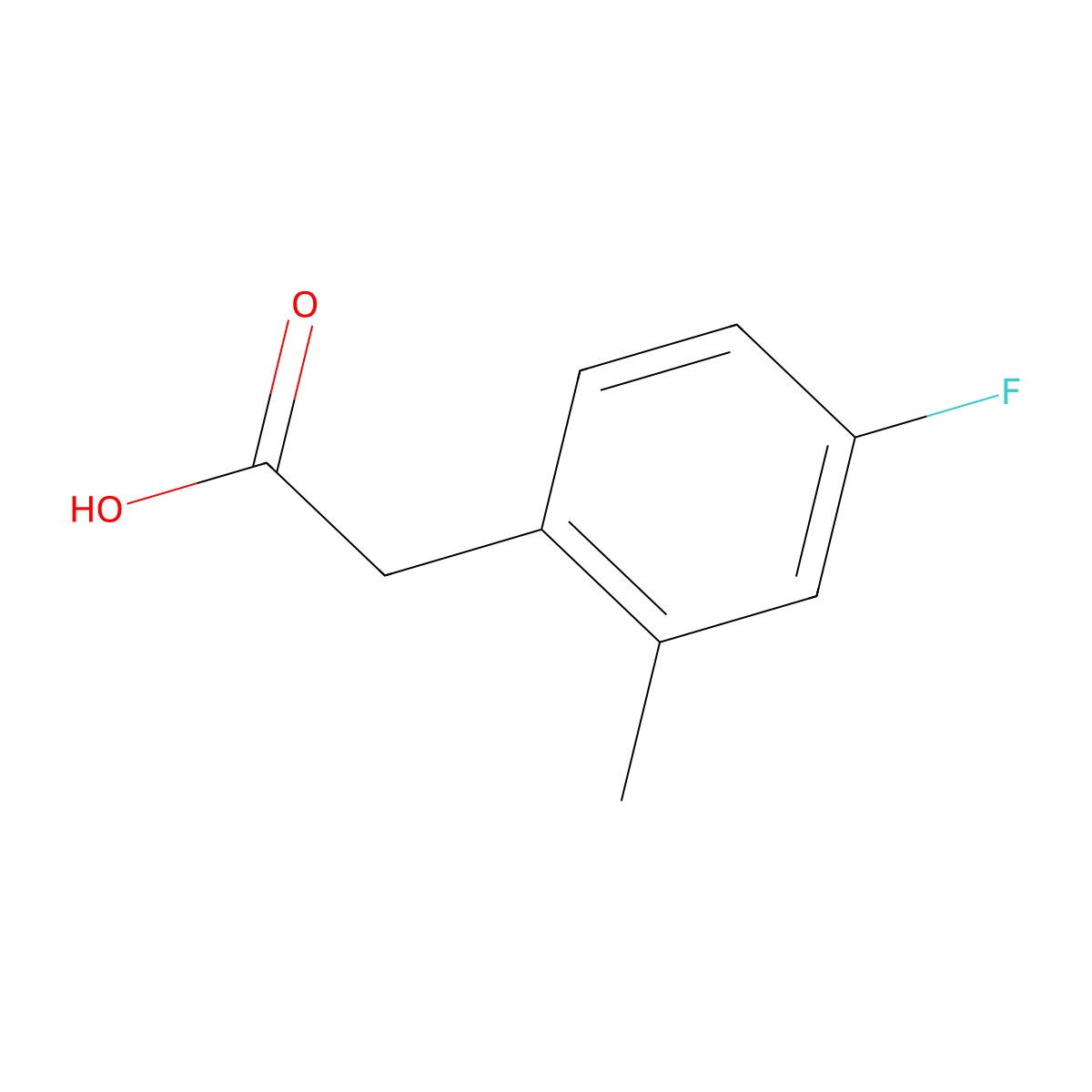 2-(4-Fluoro-2-methylphenyl)acetic acid molecular structure, CAS 407640-40-8