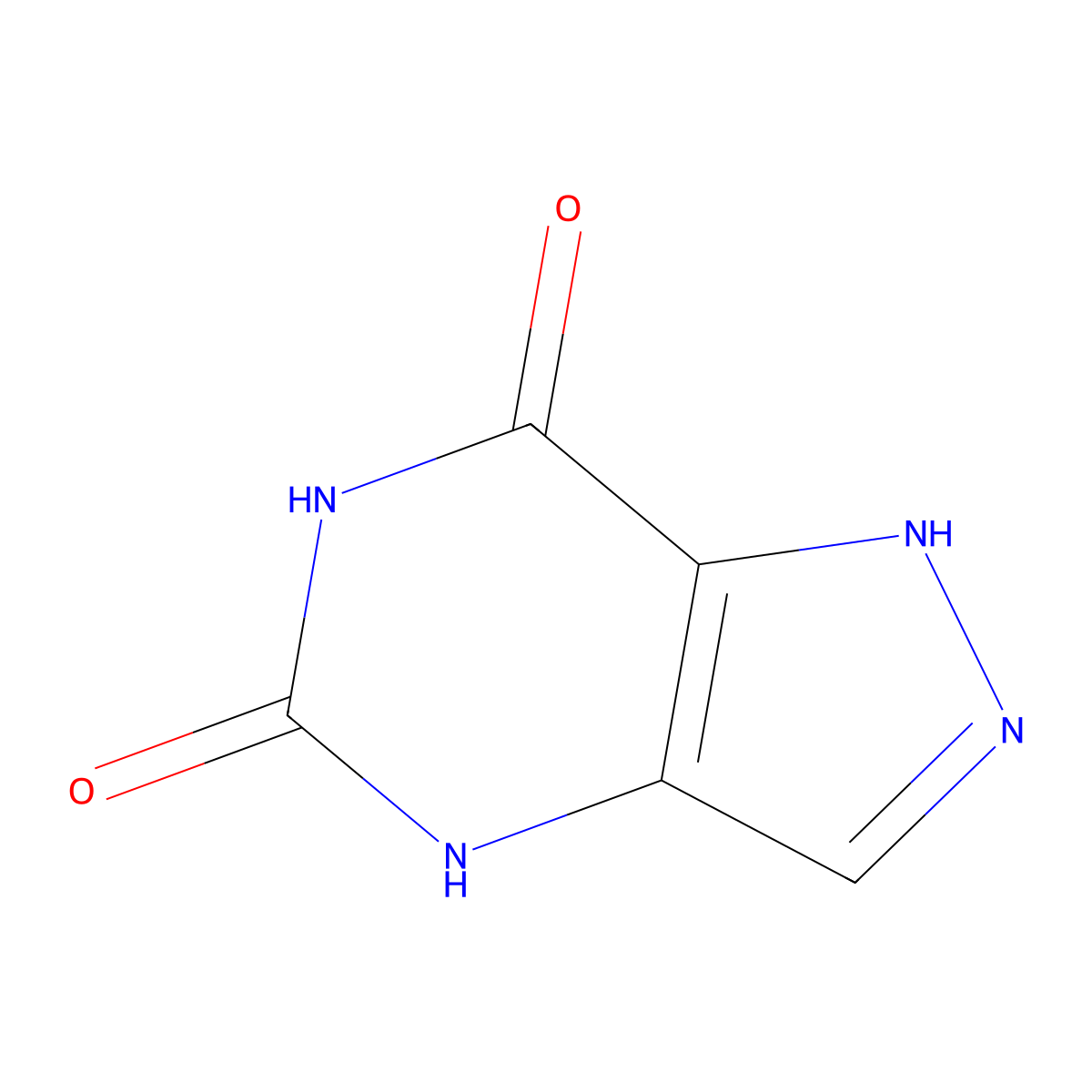 1H-Pyrazolo(4,3-d)pyrimidine-5,7(4H,6H)-dione molecular structure, CAS 40769-81-1