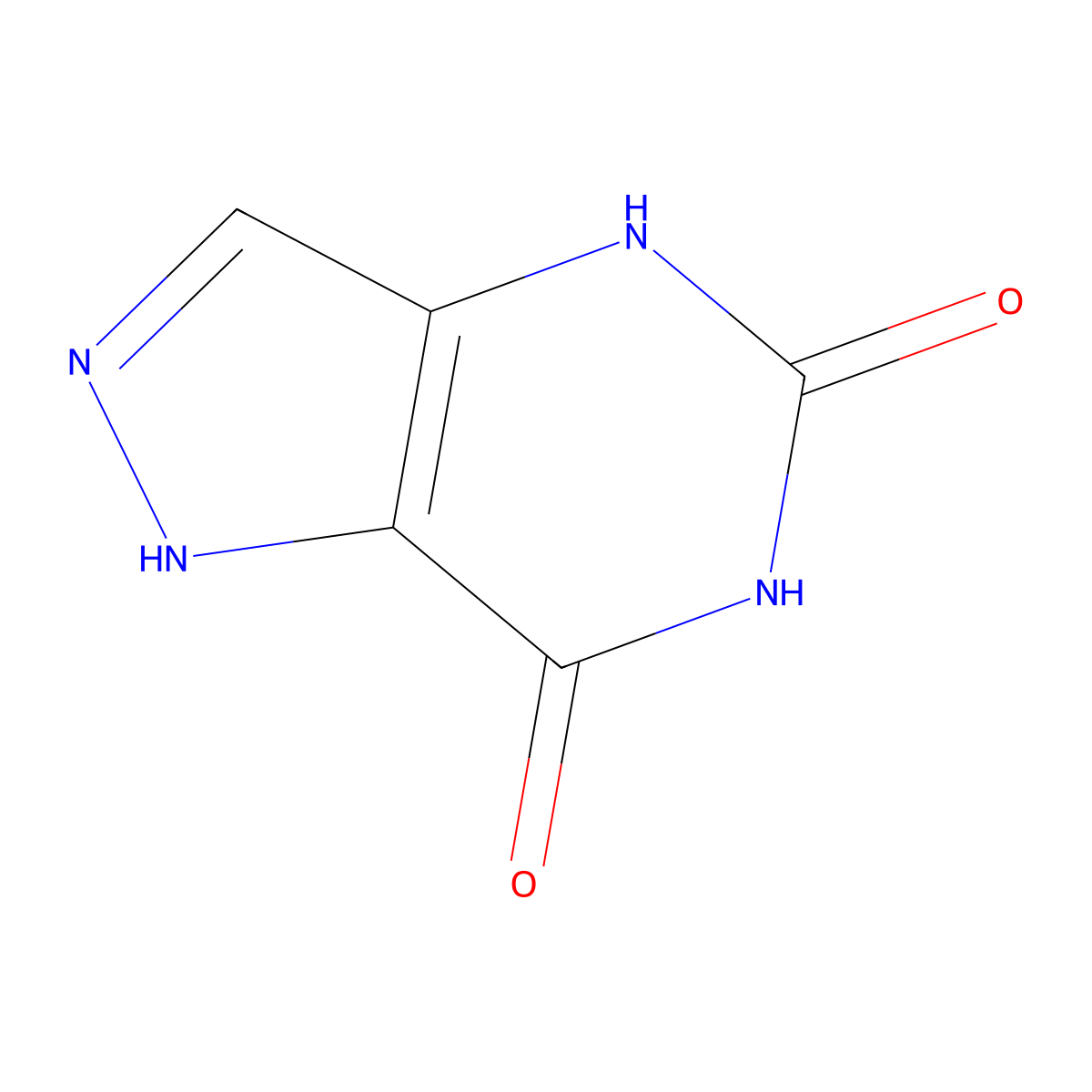 1H-Pyrazolo(4,3-d)pyrimidine-5,7(4H,6H)-dione molecular structure, CAS 40769-81-1
